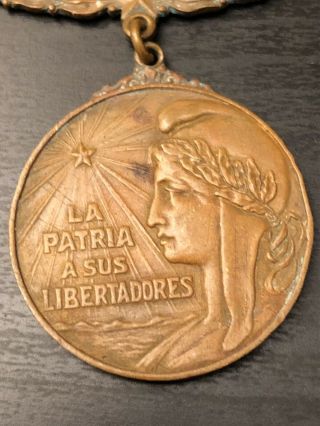 Veteran Cuban Medal 1895 - 1898 Cuba La Patria A Sus Libertadores