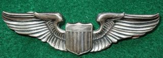 Wwii Us Army Air Force Sterling Pilot 3 " Wings Clutch Back Usaaf