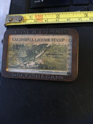 Vintage Pin: California Fishing License Stamp