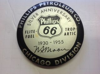 Phillips Petroleum,  Phillips 66 1955 Silver Anniversary Paperweight
