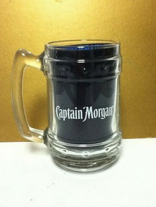 Nos Captain Morgan Spiced Rum Heavy Tankard Glass Cocktail Mug Made In Italy Te6