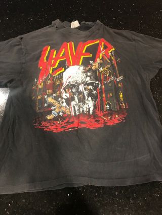 Vintage Slayer Tshirt South Of Heaven 1988