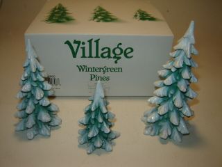 Dept 56 Village Accessories - 3 Wintergreen Pine Trees