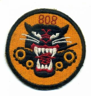 Ww2 Eto Us Army 808th Tank Destroyer Battalion Ssi Cotton Patch 100 Authentic