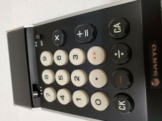 SANYO ICC - 804D Vintage Red LED 4 function Calculator Collectable 3
