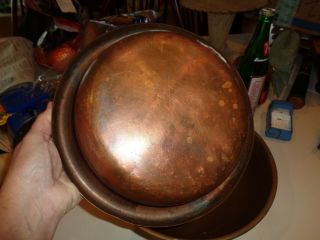 Vintage Copper Double Bowl One Nests in the Other Keeps Hot Or Cold 10 
