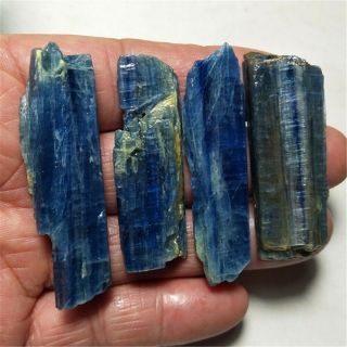 53.  8g4pcs Blue Crystal Natural Kyanite Rough Gem Stone Mineral Specimen 19101102