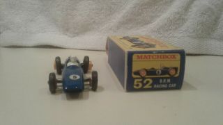 Matchbox Series A Lesney Product Made In England No.  52 B.  R.  M.  Racing Car