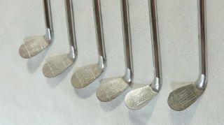 Vintage A&J Golf Club Cocktail Stirrers Metal Swizzle Sticks Set of 6 - 9 