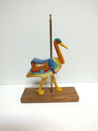 Jerry Reinhardt Miniature Carousel Figure: Herschell Spillman Stork