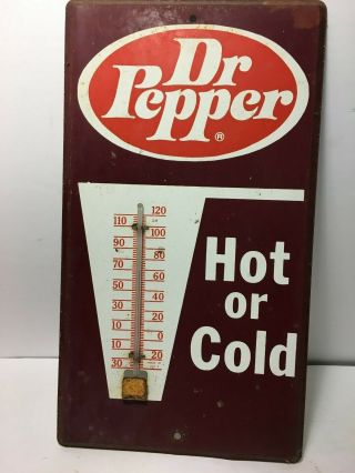 Vintage Dr Pepper Advertising Gas Station General Store Thermometer Soda Usa