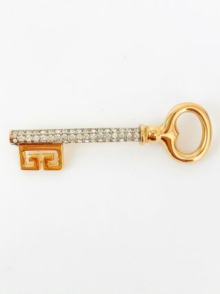Auth Givenchy Key Brooch Very Rare Collector Piece Gold Tone