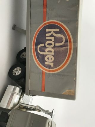 Vintage Toy Truck Trailer 22” Kroger Processed Plastics Advertising 70’s 3