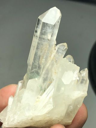 48g Rare Natural Green Ghost " Pyramid " Quartz Crystal Cluster Specimen G723