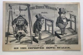 Howe Scales,  One Of The Great 1876 Centennial Trade Cards