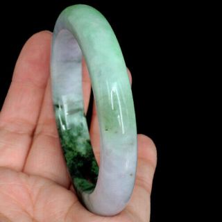 100 Natural Perfect Grade A Green Purple Jadeite Jade Bangle Cjbt141
