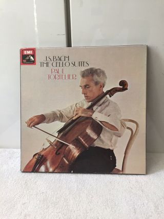 Sls 798/3 Js Bach Solo Cello Suites Paul Tortelier 3lp Box Set