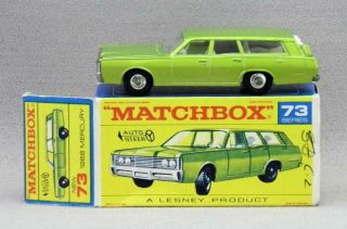 1968 Lesney Matchbox 73 - C V.  1 Mercury Commuter Station Wagon - F1 Box