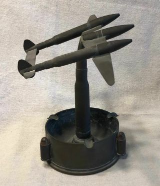 Wwii Trench Art Airplane Ash Tray
