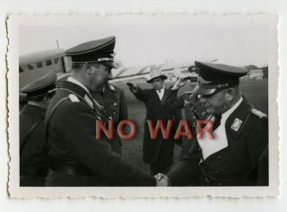 Wwii German War Photo Luftwaffe Generals Erhard Milch,  Ernst Udet & Von Massow