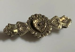 Antique Victorian Hallmarked 9ct Gold Mourning Locket Back Brooch