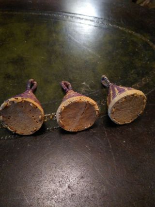 AWESOME VINTAGE NATIVE AMERICAN HAND MADE RATTLES GREAT SOUND SET OF 3 3