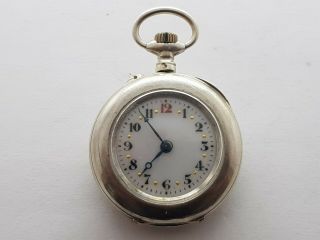 Antique Small Ladies Pocket Watch Solid Silver And 1900s