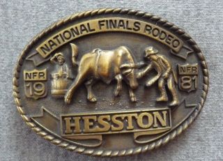 Belt Buckle Hesston National Finals Rodeo 1981 Rodeo Clown