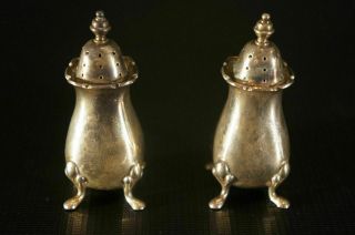 Set Of 2 Tiffany & Co.  Sterling Silver Salt & Pepper Shakers Made In England.