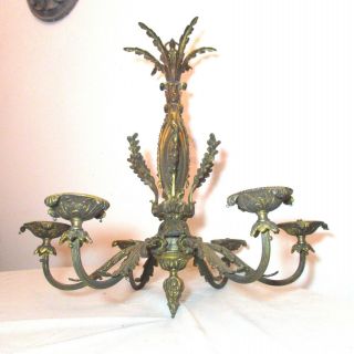 Quality Antique Victorian Ornate Dore Bronze Electric Chandelier Ceiling Fixture