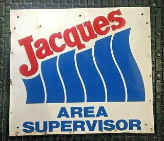 Vintage Jacques Seed Area Supervisor Embossed Farm Metal Sign 18x16 "