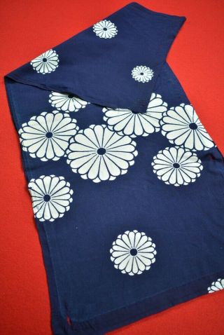 Bz31/50 Vintage Japanese Fabric Cotton Antique Boro Patch Indigo Blue 33.  1 "