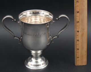 Antique Tiffany & Co Dalmatian Dog Club Sterling Silver Handled Trophy Cup,  Nr
