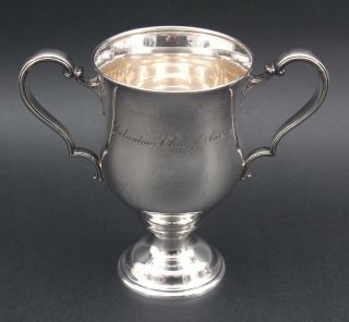 Antique Tiffany & Co Dalmatian Dog Club Sterling Silver Handled Trophy Cup,  NR 2