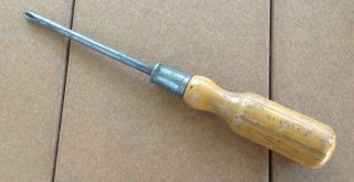 Vintage Stanley No 2 Wood Handle 8 3/4 " Long Philips Head Screwdriver Tool