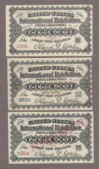 1876 United States International Exhibition Package Tickets Philadelphia (3)