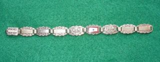 Wwii Us Navy Forget Me Not Son In Service Sterling Bracelet Jewelry