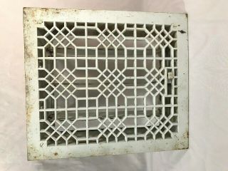 1885 Tuttle Bailey Cast Iron Floor Heat Register Grate 16 X 14 White 12x14 Inset