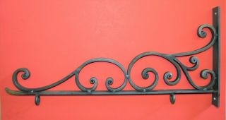 Sign Bracket Holder,  Wrought Iron Scroll 25 " By Worthington Forge In Usa