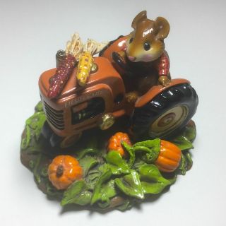 Wee Forest Folk Field Mouse Limited Edition Fall With Pumpkins M - 133a Halloween