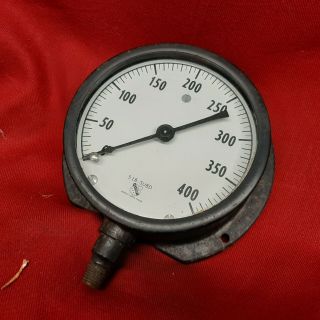 Industrial Steampunk Pressure Gauge,  4 1/2 " Diameter Face,  Ashcroft