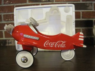 1995 Coca - Cola Die Cast Metal Pedal Plane - - Scale 1:3 Signed By Ken Kovach (nib)