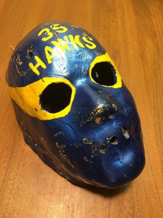 Vintage Fiberglass Sport Hockey Goalie Face Mask Man Cave Decor