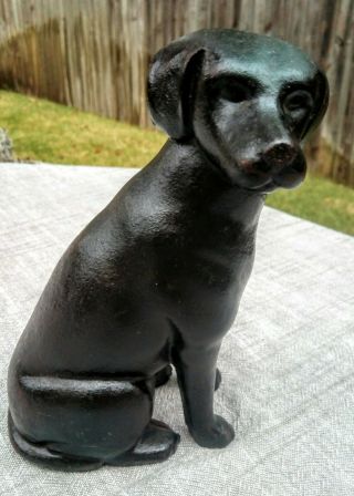 Vintage Midwest Mcf Cast Iron Lab Dog Doorstop/bookend