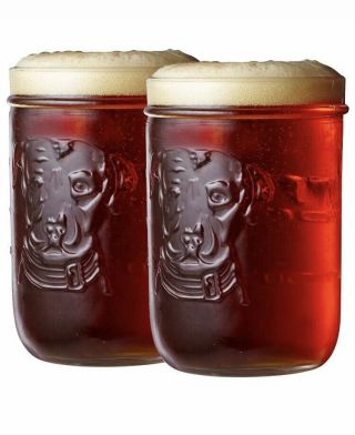 Set Of 2 Lagunitas 8 Oz Craft Beer 1/2 Pint Glass Small Mouth Mason Jars