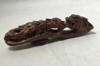Vintage Hand Carved Masterly Crafted Chinese Dragon 4”