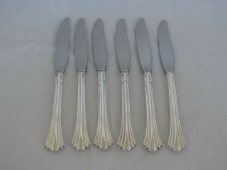 Set Of 6 Reed & Barton Sterling Silver 18th Century Place Knives