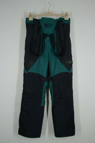 Vintage The North Face Steep Tech Ski Bib Overalls Snowboard Pants Size L Green