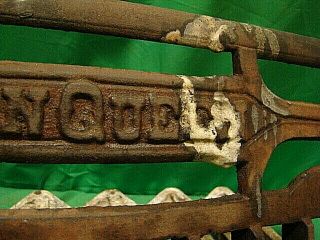 ANTIQUE ORNATE Cast Iron Fireplace Grate Insert Log Holder SOUTHERN QUEEN 3