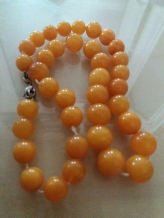 vintage egg yolk butterscotch Amber beads 2